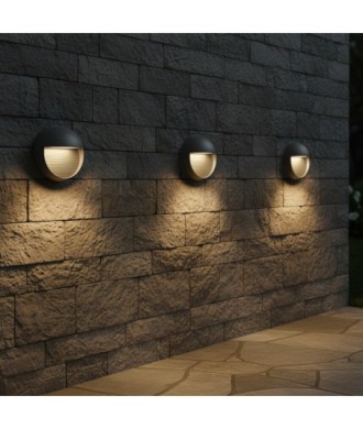 kelvo® STEPART KLV-101-0096 Φωτιστικό Σκαλοπατιού - Διαδρόμου LED 3W 375lm 45° AC 220-240V Αδιάβροχο IP65 Θερμό Λευκό 2700K - Lumileds SMD Chip & TÜV SÜD Driver - Γκρι Ανθρακί Ματ - Μ16 x Π8 x Υ16cm - 5 Χρόνια Εγγύηση